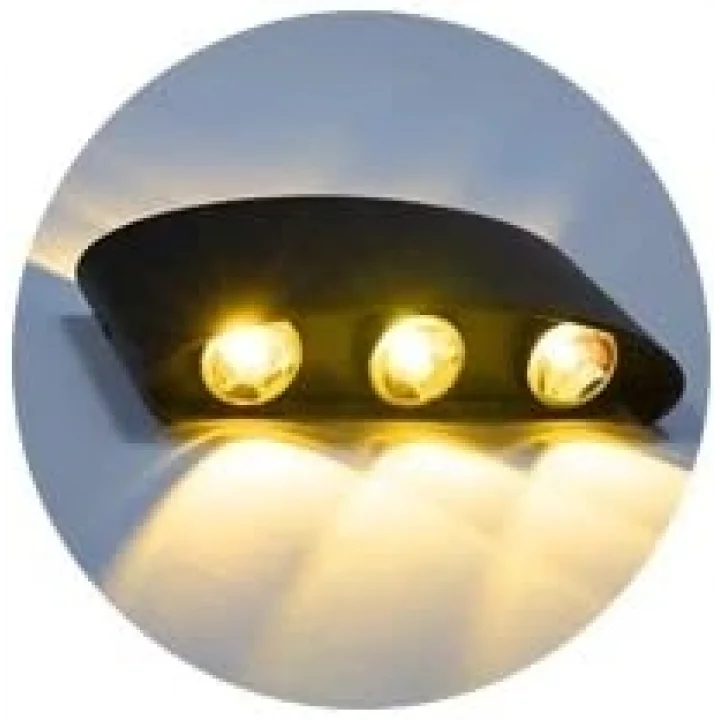 Dekoratif Çift Yönlü Duvar Aydınlatma Led Aplik Duvar Lambası Cata Haiti 10 Watt Desenli Duvar Aplik (Amber Renk Işık)