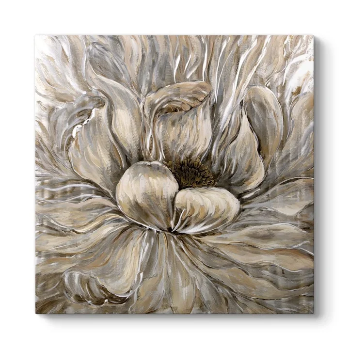 Dekoratif Gold Çiçek Tablosu 40 x 40
