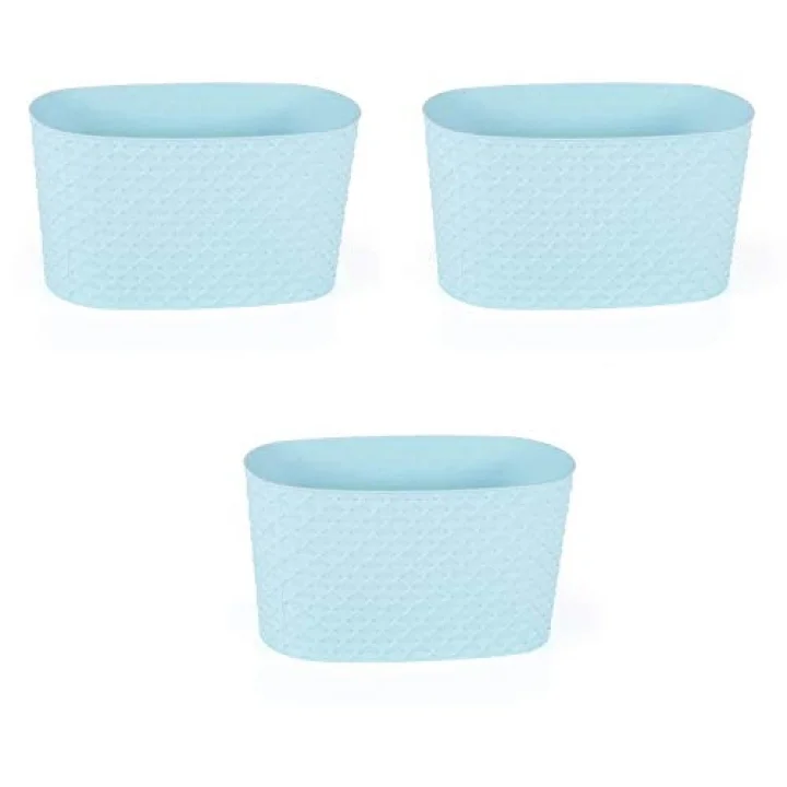 Dekoratif Kapadokya Saksı (pastel Mavi) 3 Adet