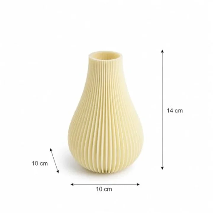 Dekoratif Oda Kokuluğu, Oluklu Tasarım, 10x10x14 cm | PLA 3D Baskı