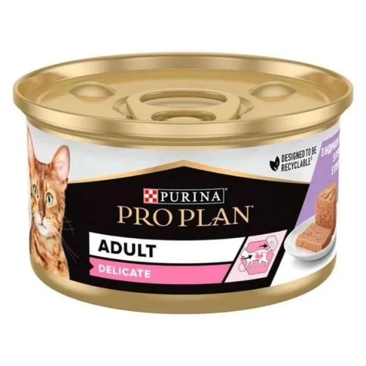 Delicate Kıyılmış Hindili Yaş Kedi Maması 85gr