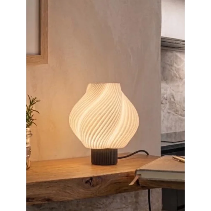 Designobee Krema- Modern Masa ve Gece Lambası – Ambiyans Lambası, Dekoratif LED Abajur, E14 Duy