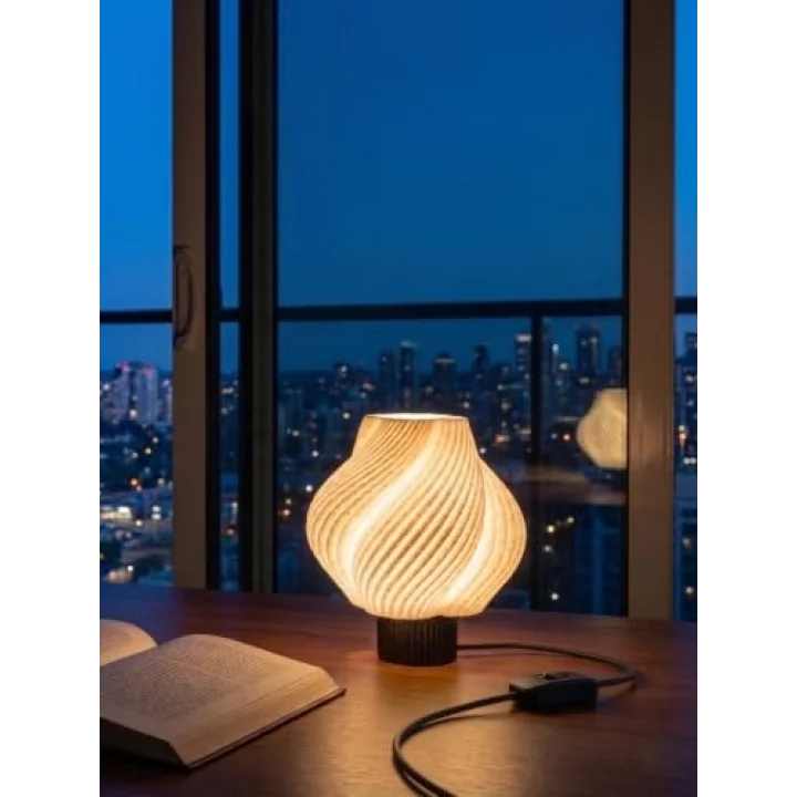 Designobee Krema- Modern Masa ve Gece Lambası – Ambiyans Lambası, Dekoratif LED Abajur, E14 Duy