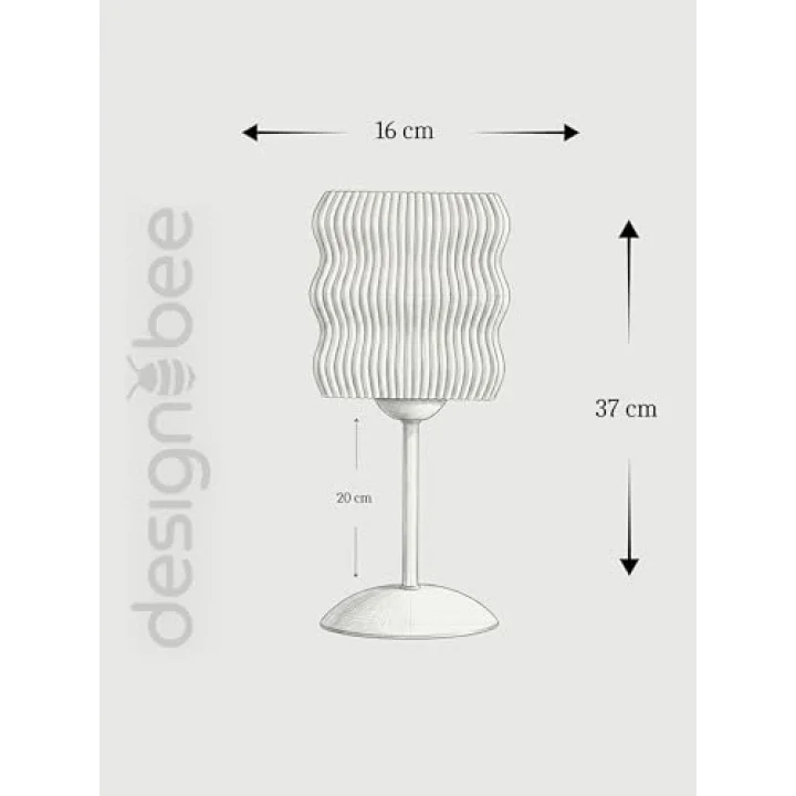 Designobee Ritim Plus - Modern Masa ve Gece Lambası - Metal Ayaklı Lamba - Ambiyans Lambası, Dekoratif Abajur