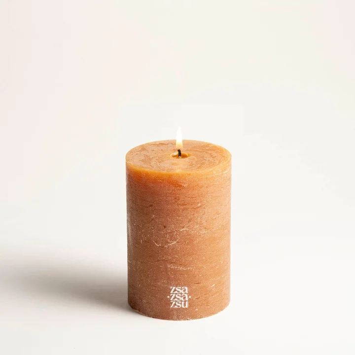 Deurne Amber Parafın Mum 9x9x13 Cm