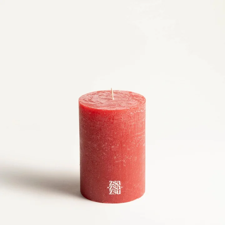 Deurne Kırmızı Parafın Mum 9x9x13 Cm