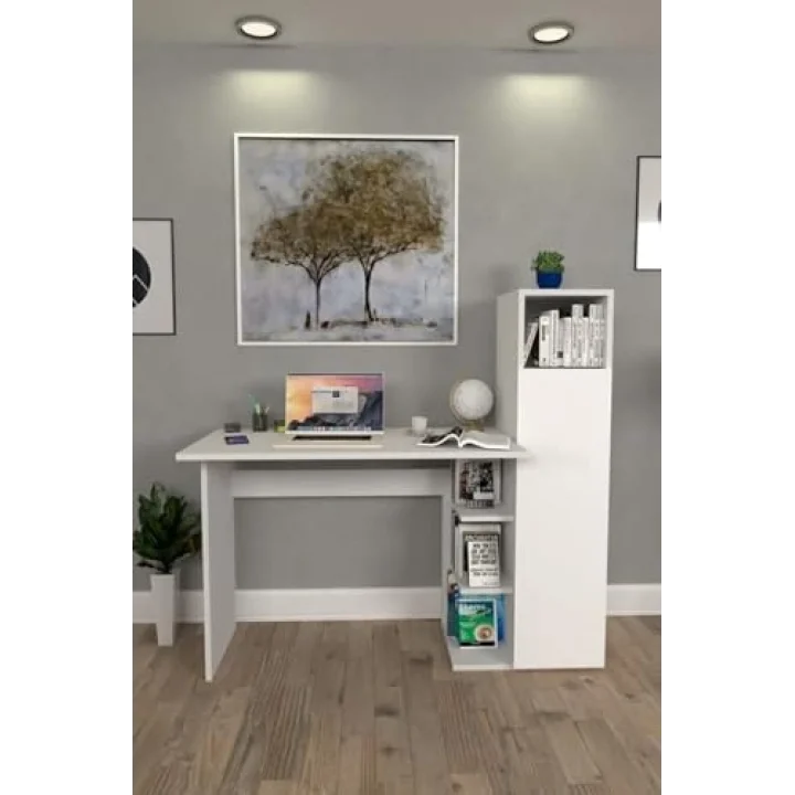 Diamond Dolaplı Çalışma Masası Beyaz