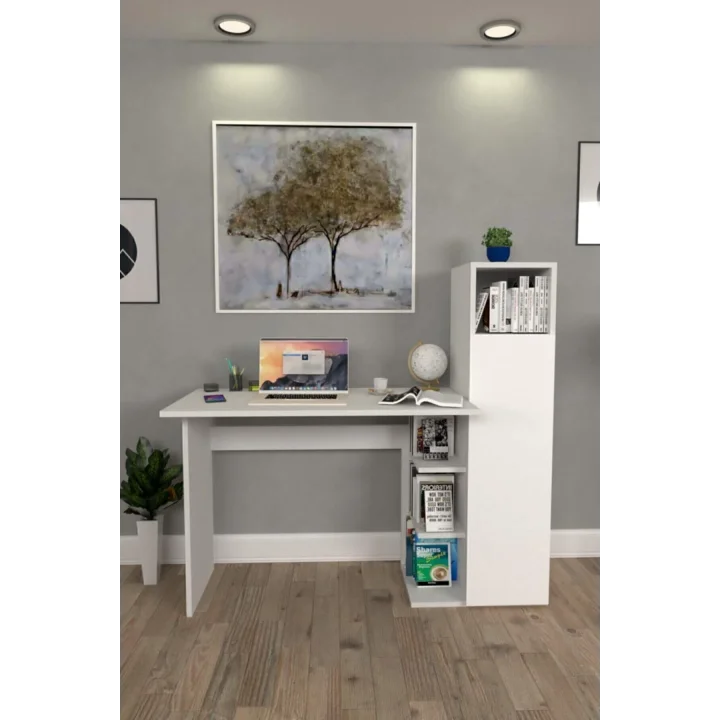 Diamond Dolaplı Çalışma Masası Beyaz