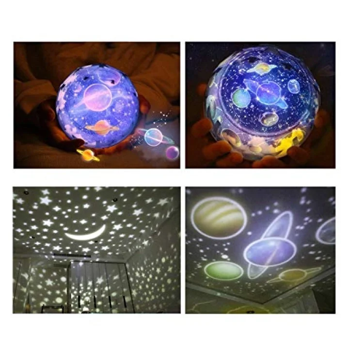 Diamond Satürn ve Gezegenler Diamond Projeksiyon Gece Lambası Işık