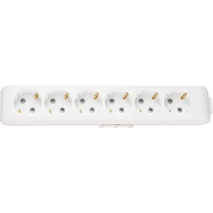 DIFA Pack VİKO Multi-Let 6lı Topraklı Ç.K Klemensli Priz, Beyaz