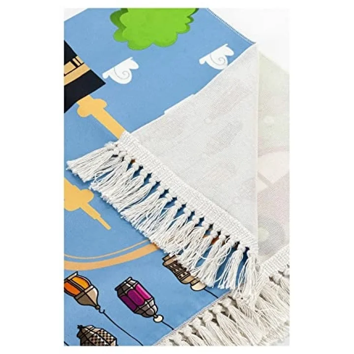Dijital Baskılı Çocuk Seccadesi (Kabeli Arabalı)