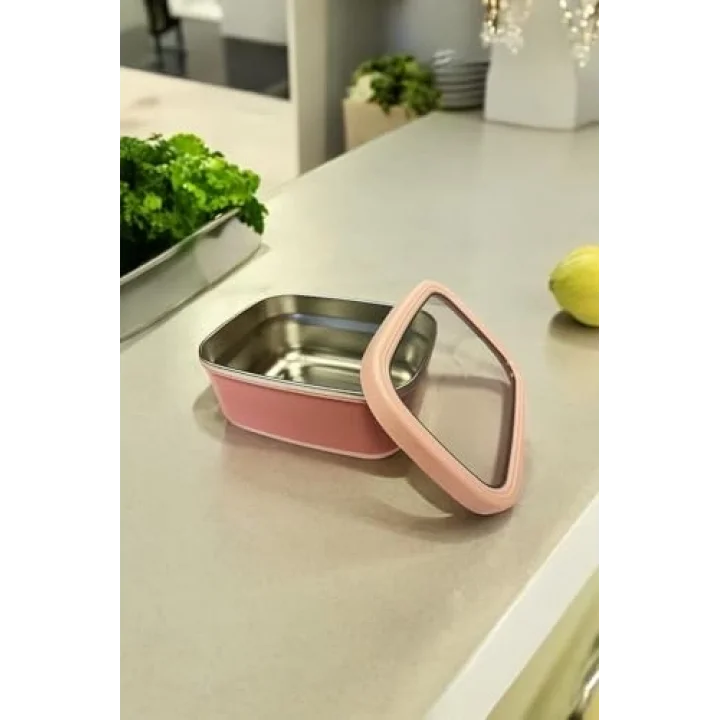 Dikdörtgen Saklama Kabı 2 L Pembe Vp-931, Pembe