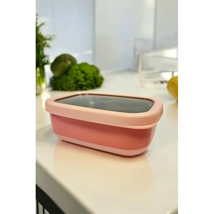 Dikdörtgen Saklama Kabı 820 Ml Pembe Vp-929, Pembe