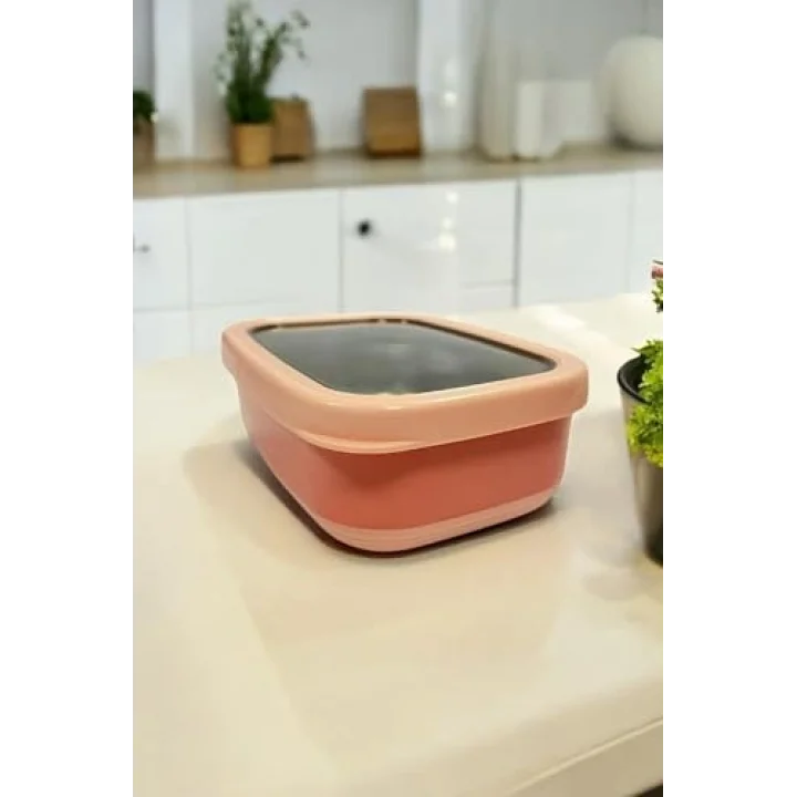 Dikdörtgen Saklama Kabı 820 Ml Pembe Vp-929, Pembe