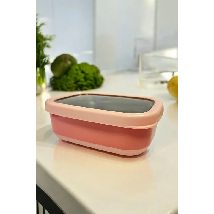 Dikdörtgen Saklama Kabı 820 Ml Pembe Vp-929, Pembe