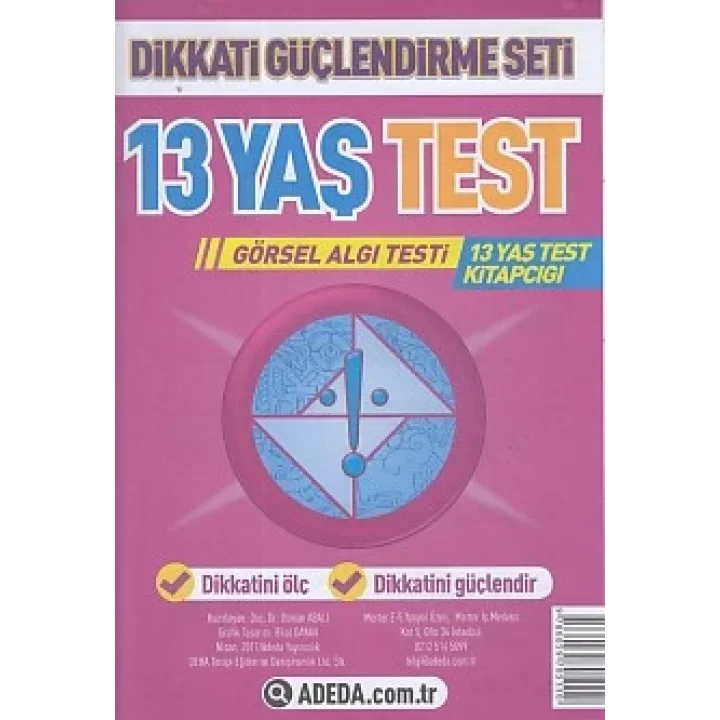 Dikkati Güçlendirme Seti 13 Yaş Test