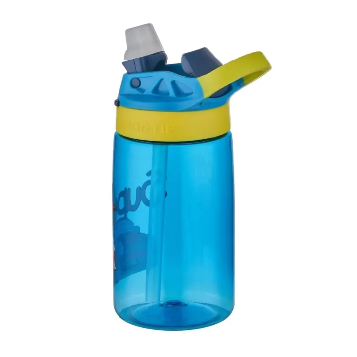 Diller 500ml Pipetli Desenli Tritan Çocuk Su Matarası (Mavi)