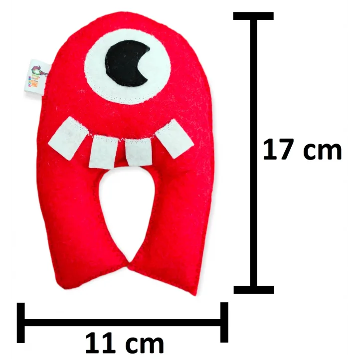 Dino Tek Göz 19 cm Catnip + Kedi Zili