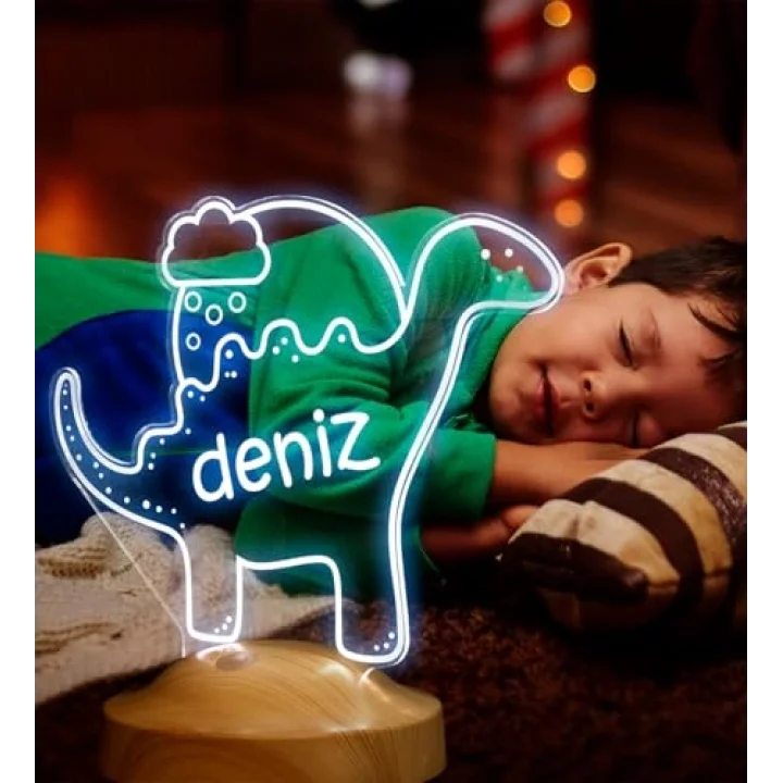 Dinozor Bebek Hediyesi, Çocuklara Hediye Led Lamba, Doğum Günü Hediyesi Sevimli Dino, Dinazor Temalı Parti, Çocuk Odası Gece Lambası