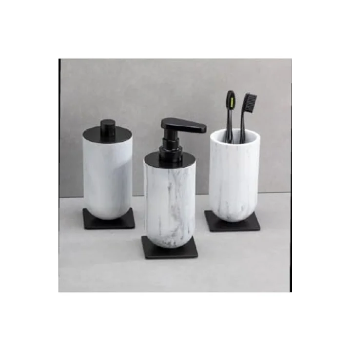 Diş Fırçalığı Mermer Deseni/Siyah Renk 143X75X75 Mm