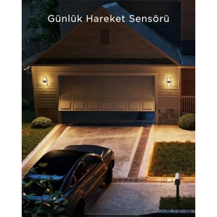 Dış Mekan Hareket Sensörlü Duvar Aydınlatması IP65 H7078CD1