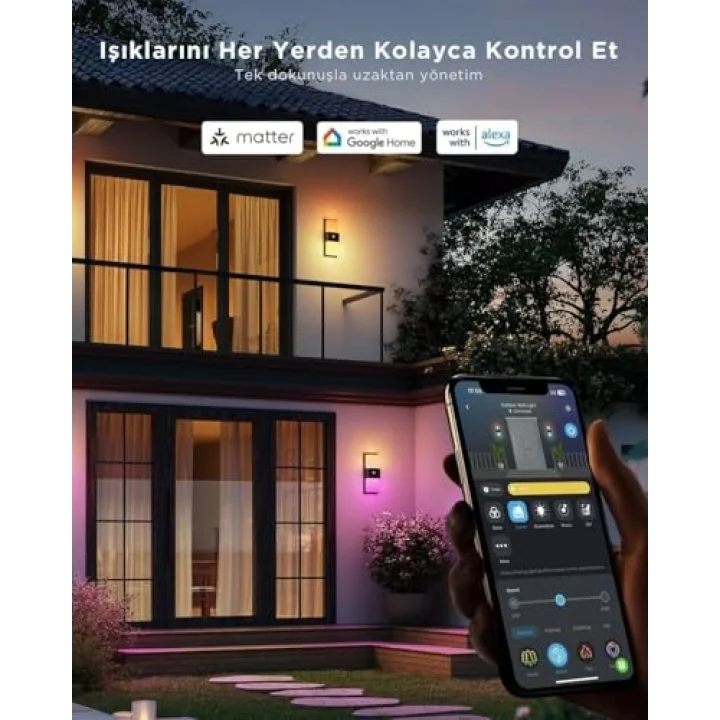 Dış Mekan Hareket Sensörlü Duvar Aydınlatması IP65 H7078CD1