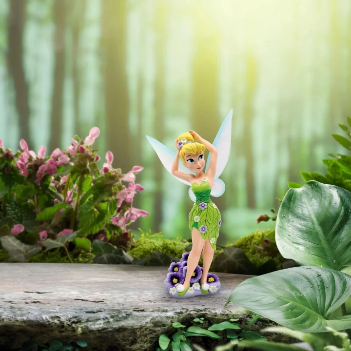 Disney Showcase Botanical Tinker Bell Hercai Menekşe Heykelcik, 20.6 cm, Çok Renkli