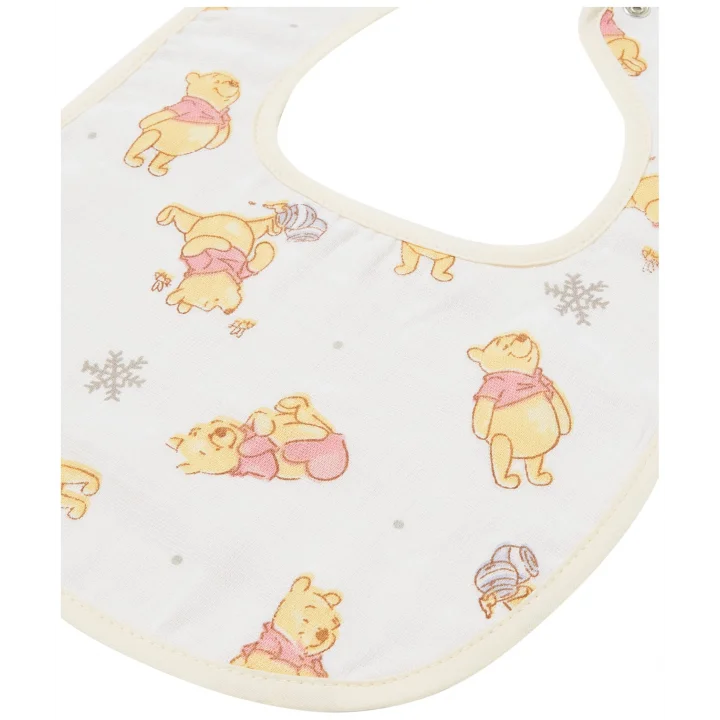 Disney Winnie Lisanslı Karakter Baskılı%100 Pamuk Bebek 3lü Önlük, Çok Renkli, 30x25 cm