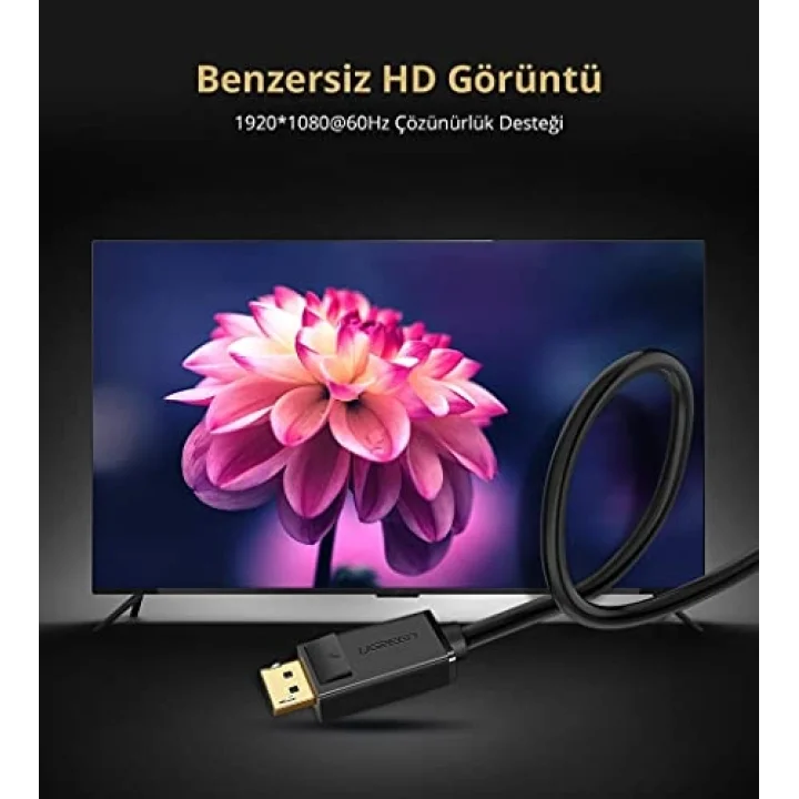 Displayport to VGA Görüntü Aktarma Kablosu 1.5 Metre