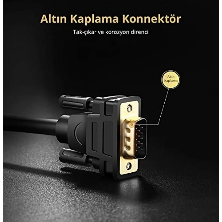 Displayport to VGA Görüntü Aktarma Kablosu 1.5 Metre