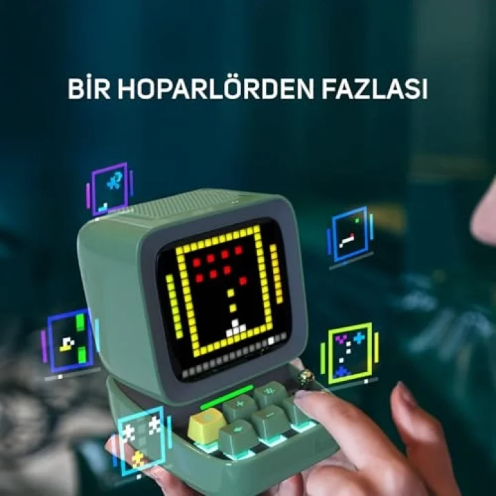 Ditoo Pro Yeşil Bluetooth Hoparlör ve Pixoo-64 Led Ekran Seti