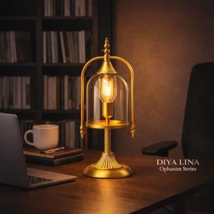 Diya Lina Ophanim Series Abajur ve Gold Masa Lambası