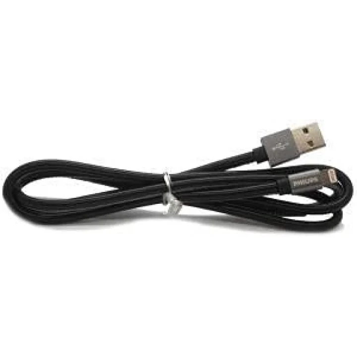 DLC2508B 1.2 Metre Deri MFI Lisanslı Lightning Kablo, Siyah