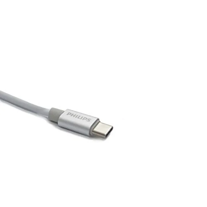DLC2528M 1.2 Metre Elastik Type-C Kablo, Gri