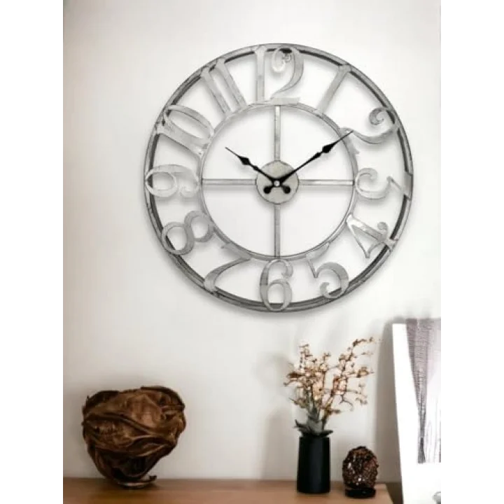 DM40GK Rakamlı Metal 40 cm Duvar Saati Gri