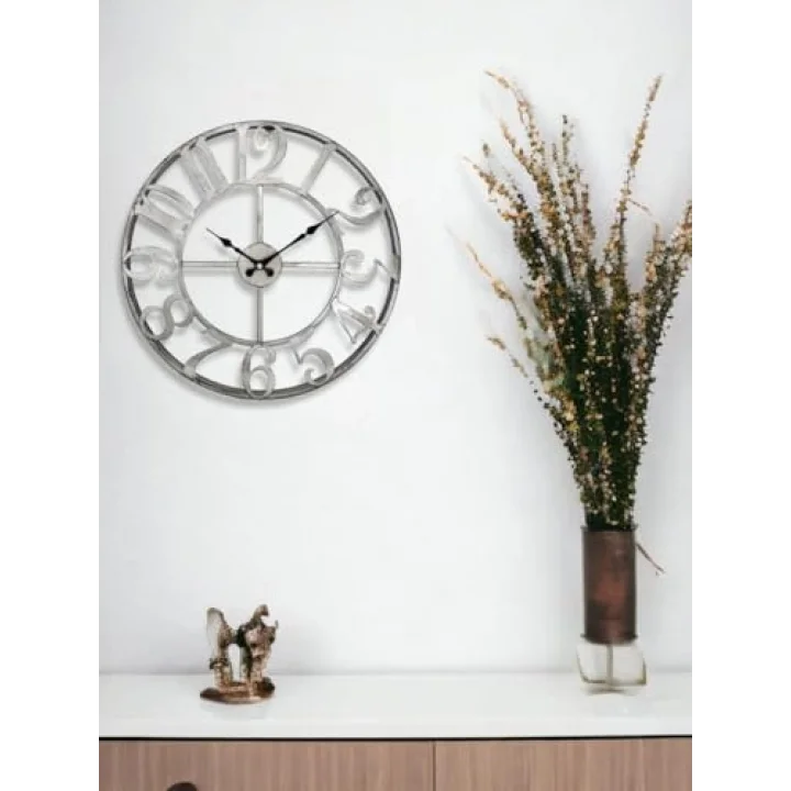 DM40GK Rakamlı Metal 40 cm Duvar Saati Gri