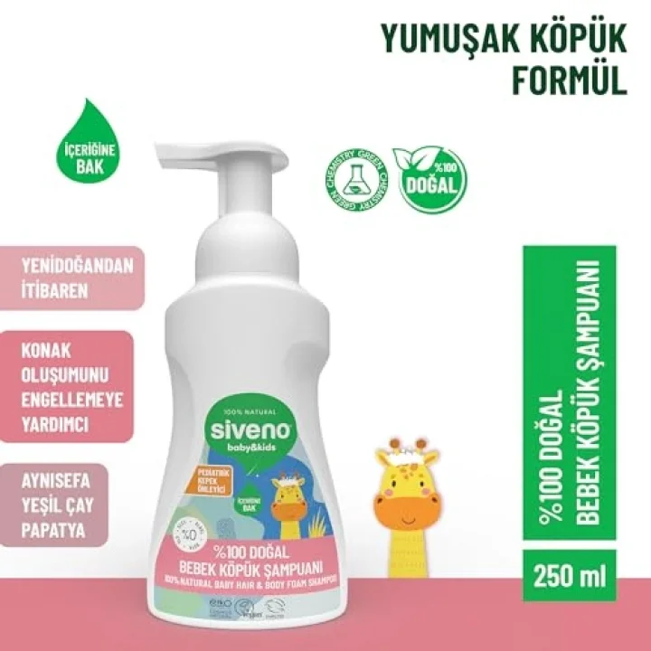 Doğal Bebek Köpük Şampuanı 250 ml
