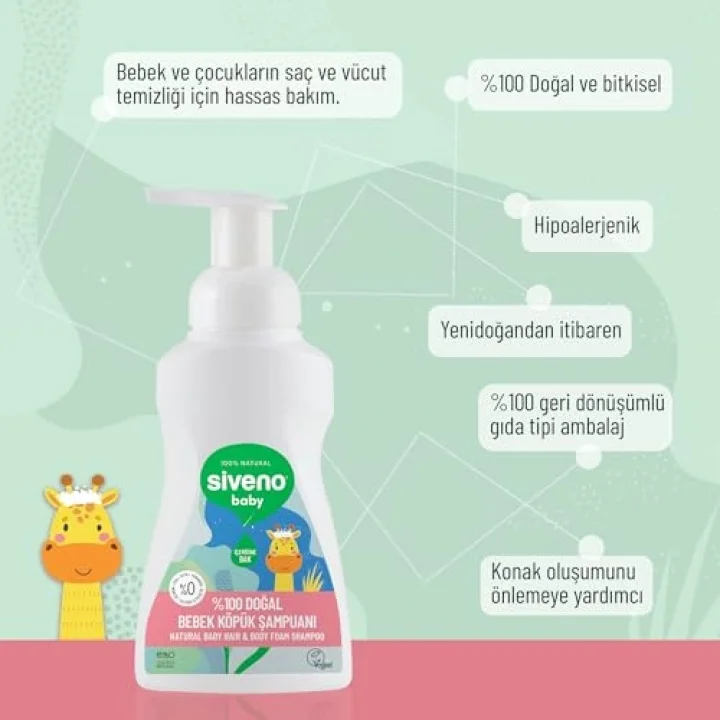 Doğal Bebek Köpük Şampuanı 250 ml