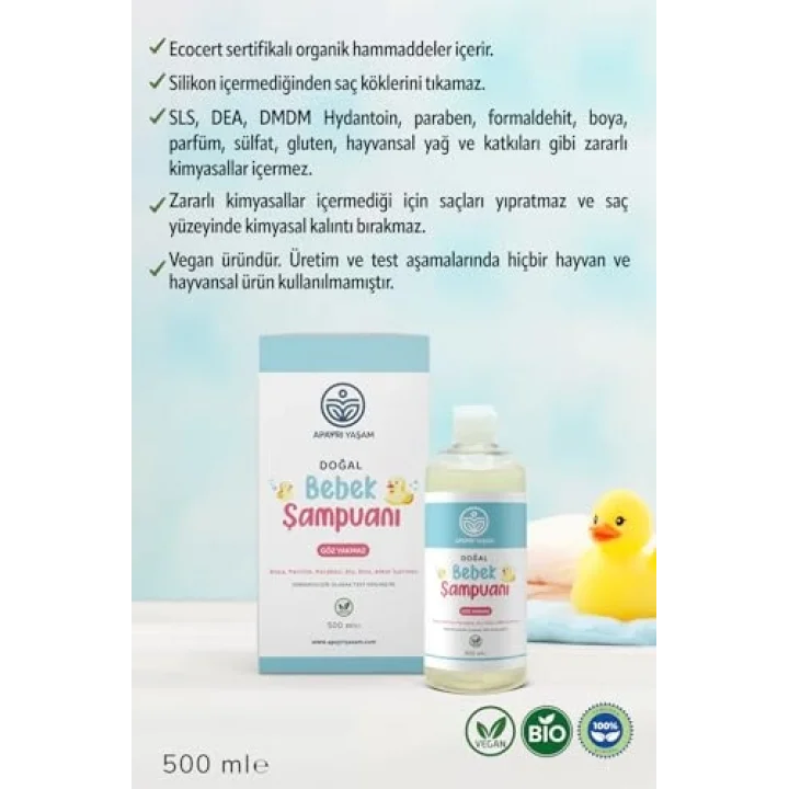 Doğal Bebek Şampuanı 500 ML