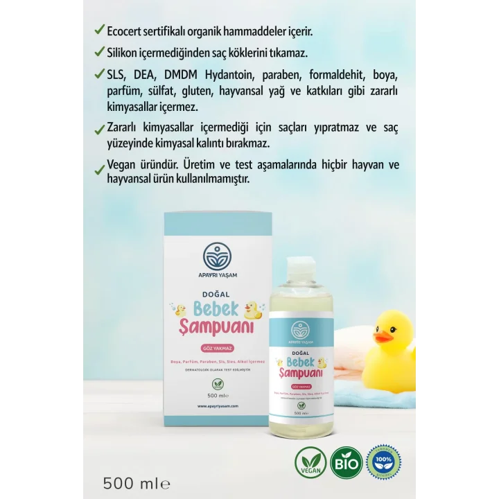 Doğal Bebek Şampuanı 500 ML
