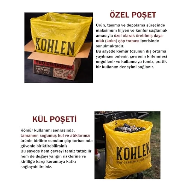 Doğal Meşe Mangal Kömürü 5 Kğ- Bbq Özel Paket