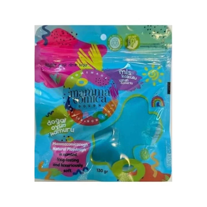 Doğal Oyun Hamuru - Mavi- Eco/Friendly Paket 130gr
