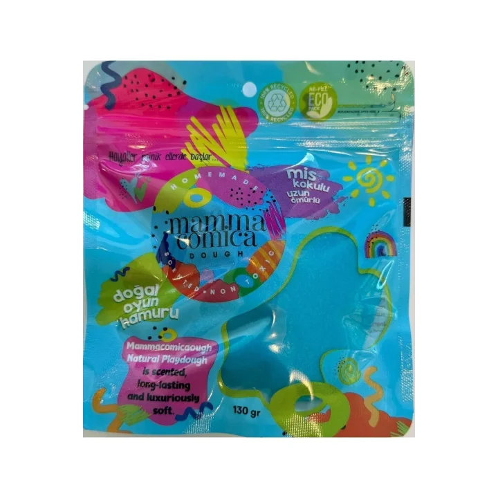 Doğal Oyun Hamuru - Mavi- Eco/Friendly Paket 130gr