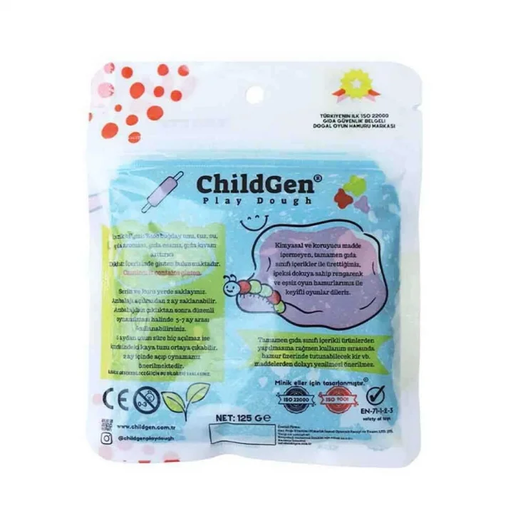 Doğal Oyun Hamuru - Mavi -vakumlu Kartuş Paket - (ecopack-refill)