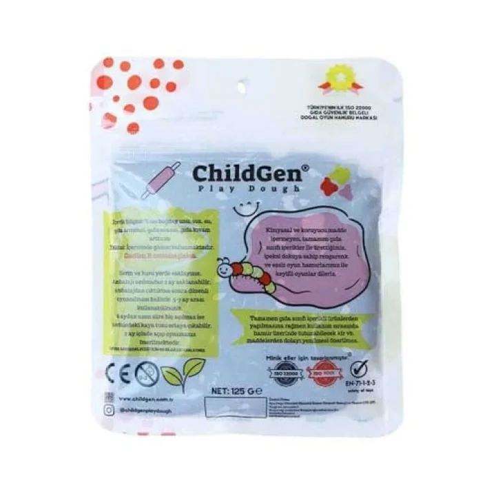 Doğal Oyun Hamuru - Mor -vakumlu Kartuş Paket - (ecopack-refill)