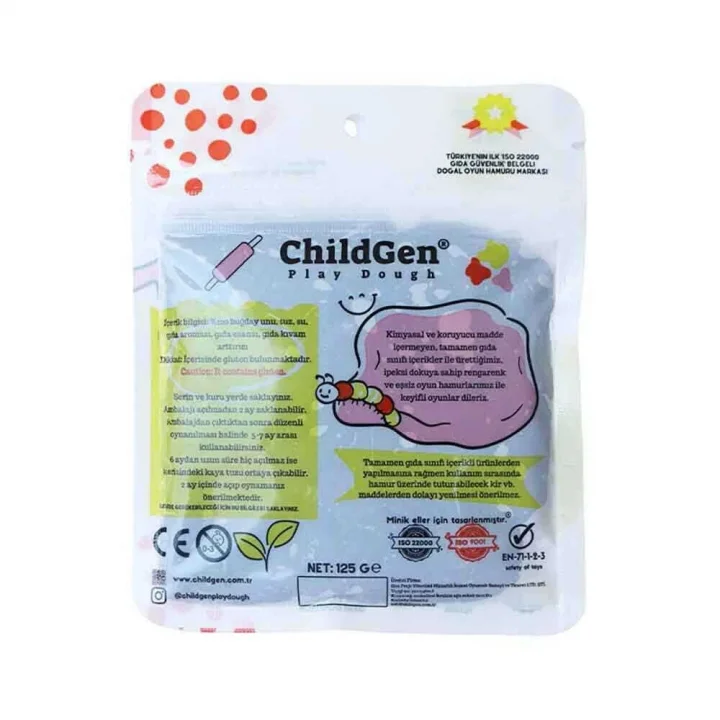 Doğal Oyun Hamuru - Mor -vakumlu Kartuş Paket - (ecopack-refill)