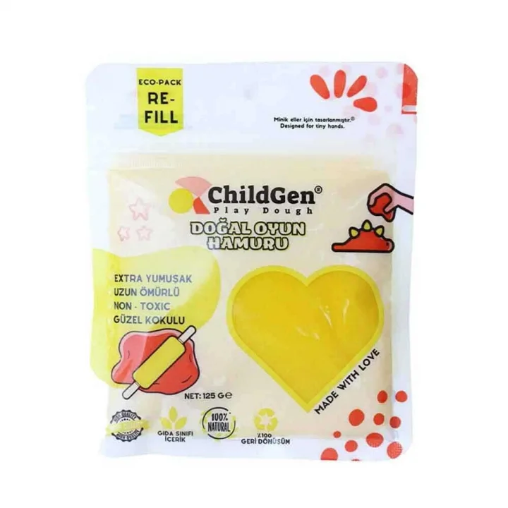 Doğal Oyun Hamuru Sarı Vakumlu Kartuş Paket