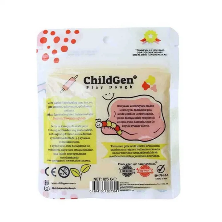 Doğal Oyun Hamuru Sarı Vakumlu Kartuş Paket