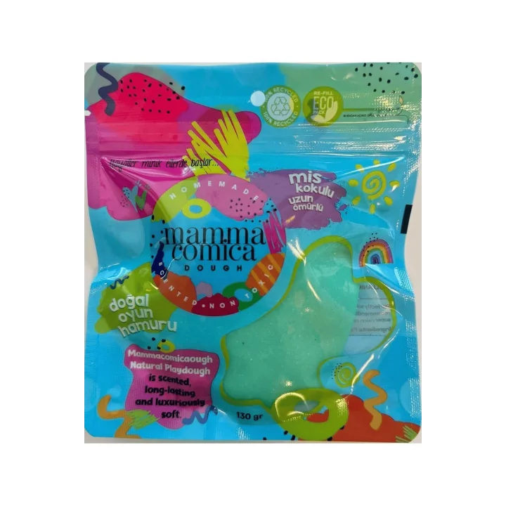 Doğal Oyun Hamuru - Turkuaz- Eco/friendly Paket 130gr