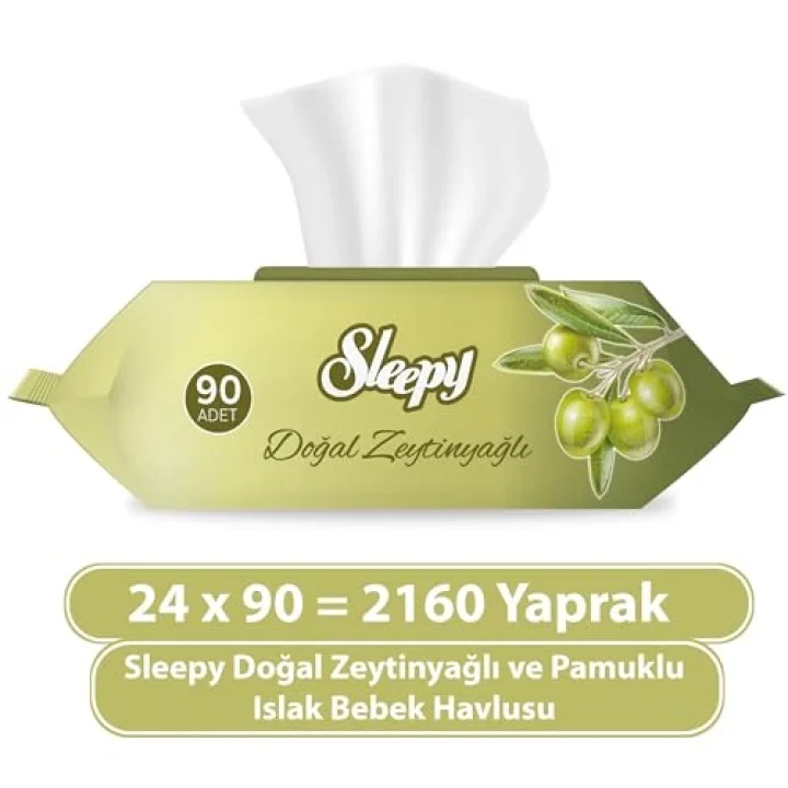 Doğal Zeytinyağlı Islak Havlu (24 X 90 Adet)
